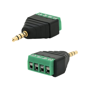 Роз'єм для підключення miniJack 2.5" Stereo (4 контакти) з клемами під кабель Q100 r1-46 фото
