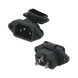 Вилка на корпус з кришкою C14, 250В, 10А, Black r2-4 фото