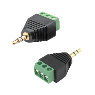 Роз'єм для підключення miniJack 3.5" Stereo (3 контакти) з клемами під кабель Q100 r1-47 фото
