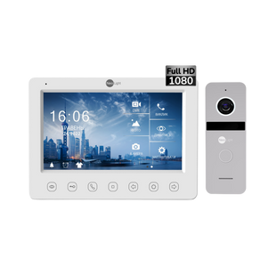 Комплект відеодомофону NeoLight NeoKIT FHD Pro Silver B041210 фото