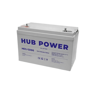Акумулятор гелевий 12В 100 Аг для ДБЖ Hub Power HEG-12100 heg1-2 фото