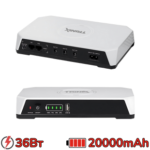 Источник бесперебойного питания DC UPS Trinix TRX-MUPS-3648PoE (20000mAh LiFePo4) 5V/9V/12V/24V/48V/PoE, LiFePo4 4*5Ah, для роутера и медиаконвертера 42-00163 фото