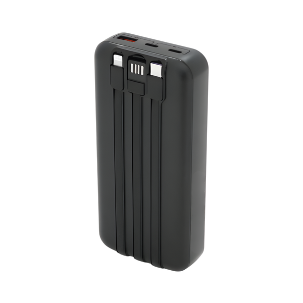 Повербанк ACL PW-117 20000mAh, PD22.5W, 1xUSB+2xUSB-C, 3 кабелі pwb1-31 фото