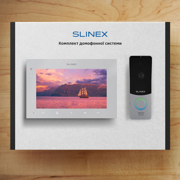 Комплект видеодомофона Slinex ML-20HD(Black)+SQ-07MTHD(White) 99-00014498 фото