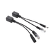 POE інжектор пасивний (пара) 802.3at (30Вт) з портами Ethernet 10/100Mbps, black, OEM Q50 i1-2 фото