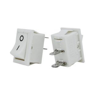 Перемикач ON-OFF KCD11-101 Small, 250VAC / 3A, 2 контакта, White, Q500 p1-22 фото