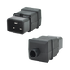 Трехконтактный разъем IEC320 C20 папа (прямой), 250V, 16A, под отверточную сборку (бабочка) Q50/500 r2-14 фото