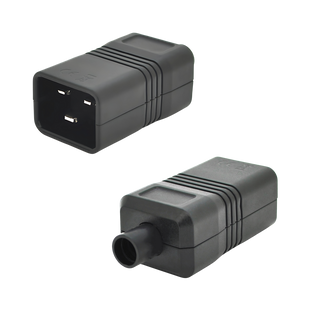Триконтактний роз'єм IEC320 C20 тато (прямий), 250V, 16A, під викруткове складання Q50/500 r2-15 фото