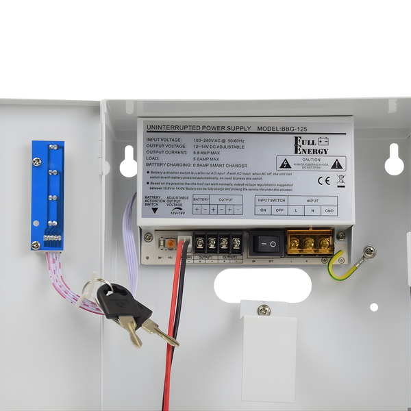 Блок бесперебойного питания Full Energy BBG-125-L для видеонаблюдения 12В, 5А, под 18А аккумулятор bbg2-8 фото