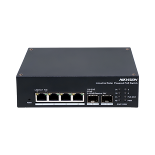 Коммутатор 4 порта управляемый Hikvision DS-3T1506HP-EI-UPS PoE 99-10027704 фото