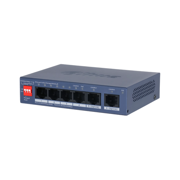 Коммутатор 4 порта управляемый Dahua DH-CS4006-4ET2GT-36 PoE pk2-7 фото