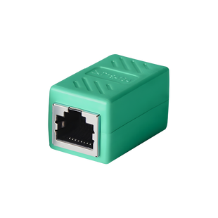 З'єднувач RJ45 8P8C мама / мама RJ45 для з'єднання кабелю, екранований, зелений, Q50 zrj1-15 фото