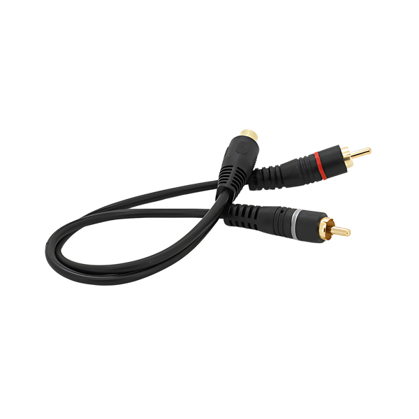 Кабель RCA (мама) => 2хRCA (папа), CU, круглый, Black, 0,2м, (Пакет) Q250 ak1-11 фото