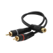 Кабель RCA (мама) => 2хRCA (папа), CU, круглый, Black, 0,2м, (Пакет) Q250 ak1-11 фото 1