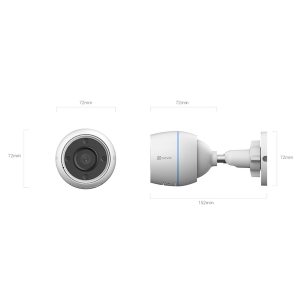 Камера видеонаблюдения IP Wi-Fi Ezviz H3c Color 1080P 2.8мм color cs-h3c Color Night Vision 99-00016113 фото