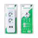 Розетка тройник с заземлением F102-White, 2 розетки+3USB(1А), 2500W, 10A, 110-250V~Max, Blister dmf1-12 фото 5