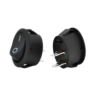 Перемикач ON-OFF KCD1-301, 250VAC/10A, 2 контакти, Black, Q200 p1-12 фото