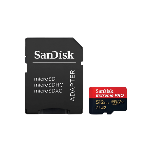 Карта пам&rsquo;яті miсroSDXC 512GB SanDisk Extreme PRO з SD-адаптером class 10 UHS-I U3 V30 090-00209 фото