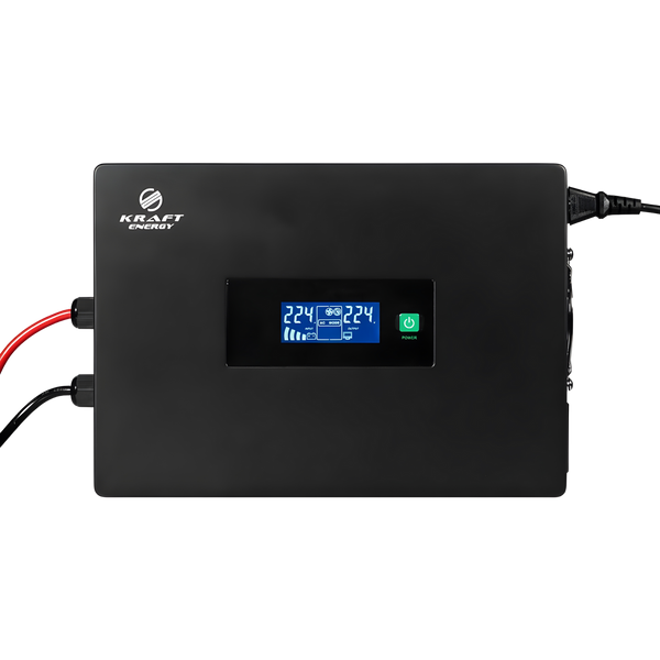 Високочастотний інвертор 1500VA/1.5kW Kraft KRF-SAVR1500VA/1.5kW-24V під зовнішній акумулятор ivr1-15 фото