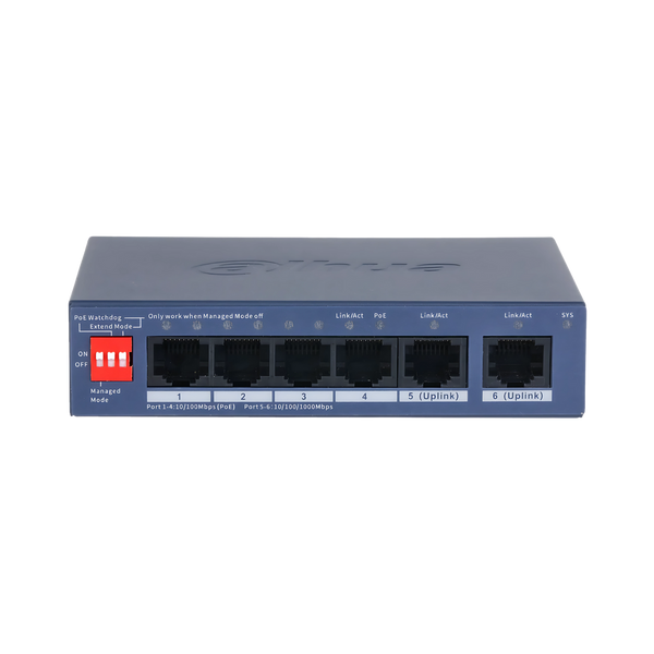 Коммутатор 4 порта управляемый Dahua DH-CS4006-4ET2GT-60 PoE pk2-9 фото