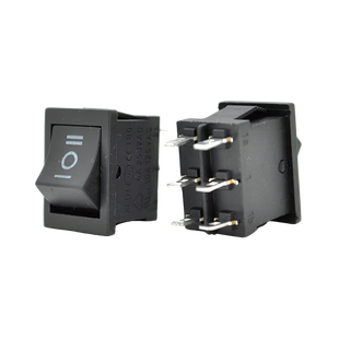 Перемикач ON-OFF KCD2-213, 250VAC / 6A, 6 контактів, Black, Q100 p1-17 фото