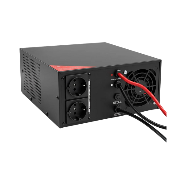 Інвертор Kraft KRF-AVR800VA/640W-12V з правильною синусоїдою під зовнішній акумулятор 42-00095 фото