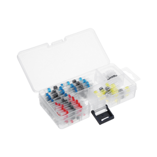 Набор термоусадочних гільз з припоєм Q100 Red 0.5-1.50mm&sup2; (35) Blue 1.50-2.50mm&sup2; (30)Yellow 4.00-6.00mm&sup2; White(25)0.25-0.35mm&sup2; (10) tg1-3 фото
